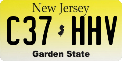 NJ license plate C37HHV
