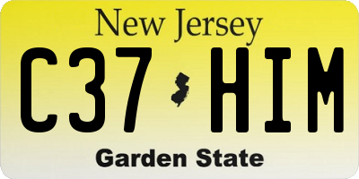 NJ license plate C37HIM