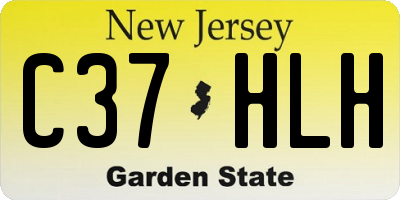 NJ license plate C37HLH