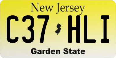 NJ license plate C37HLI