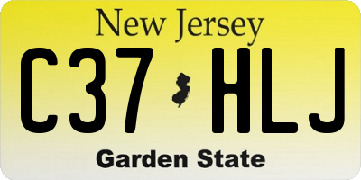 NJ license plate C37HLJ