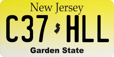 NJ license plate C37HLL