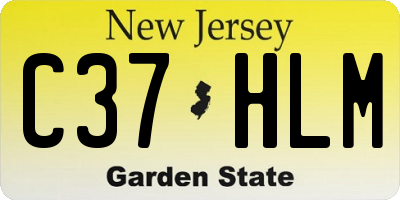 NJ license plate C37HLM