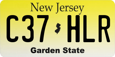NJ license plate C37HLR