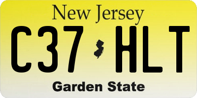 NJ license plate C37HLT