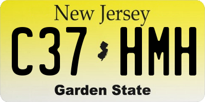 NJ license plate C37HMH