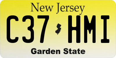 NJ license plate C37HMI