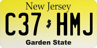 NJ license plate C37HMJ