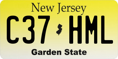 NJ license plate C37HML