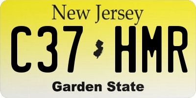 NJ license plate C37HMR