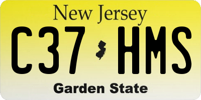 NJ license plate C37HMS