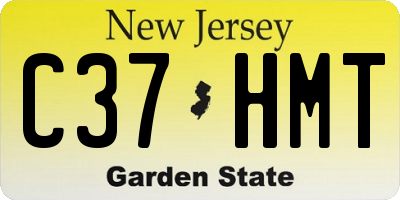 NJ license plate C37HMT