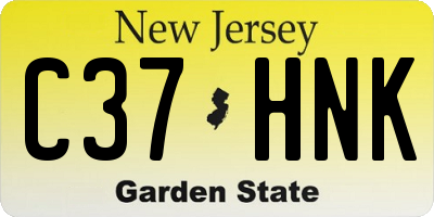 NJ license plate C37HNK