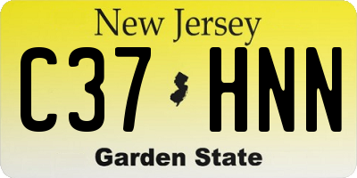 NJ license plate C37HNN