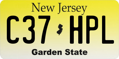 NJ license plate C37HPL