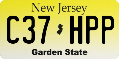 NJ license plate C37HPP