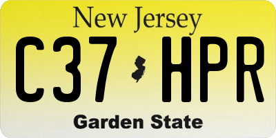 NJ license plate C37HPR