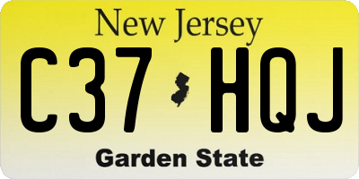 NJ license plate C37HQJ