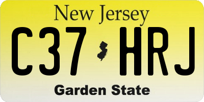 NJ license plate C37HRJ