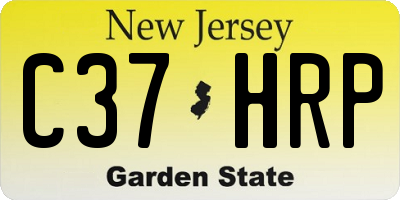 NJ license plate C37HRP