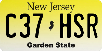 NJ license plate C37HSR