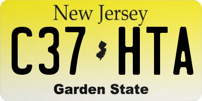 NJ license plate C37HTA