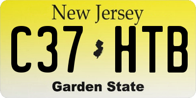NJ license plate C37HTB