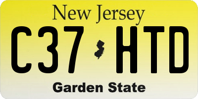 NJ license plate C37HTD