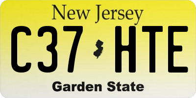 NJ license plate C37HTE