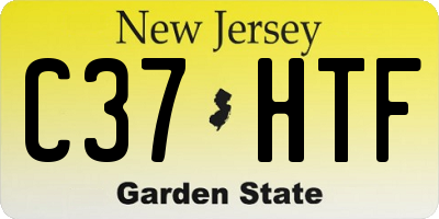 NJ license plate C37HTF