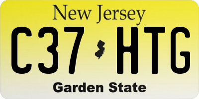 NJ license plate C37HTG