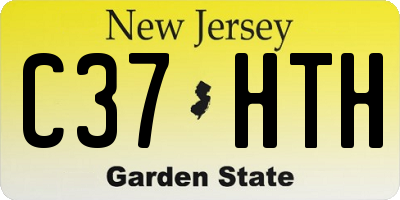 NJ license plate C37HTH