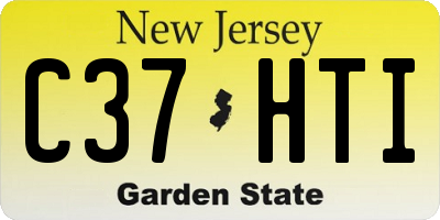 NJ license plate C37HTI