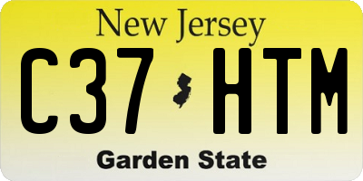 NJ license plate C37HTM