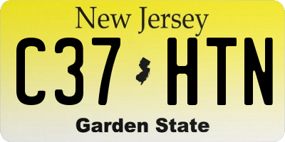 NJ license plate C37HTN
