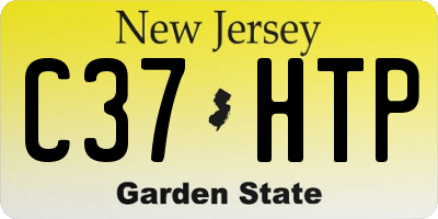 NJ license plate C37HTP