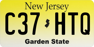 NJ license plate C37HTQ