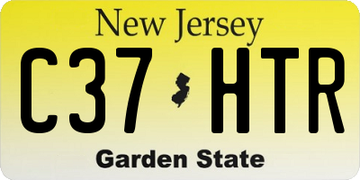 NJ license plate C37HTR