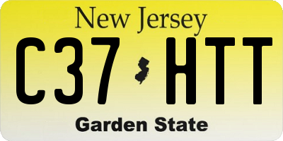 NJ license plate C37HTT
