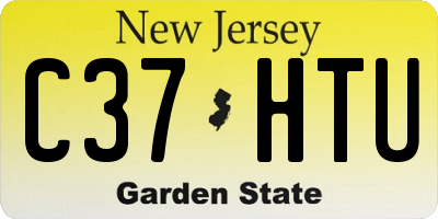 NJ license plate C37HTU