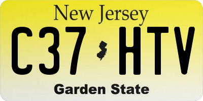 NJ license plate C37HTV