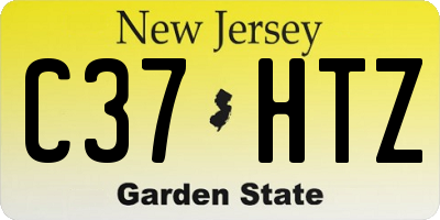 NJ license plate C37HTZ