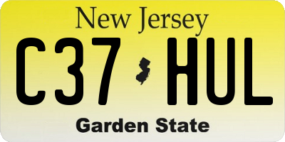 NJ license plate C37HUL