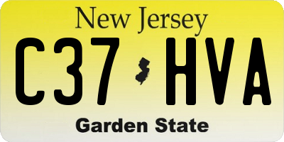NJ license plate C37HVA
