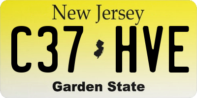 NJ license plate C37HVE