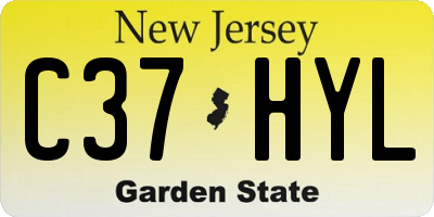 NJ license plate C37HYL
