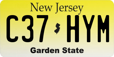 NJ license plate C37HYM