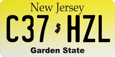NJ license plate C37HZL