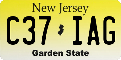 NJ license plate C37IAG