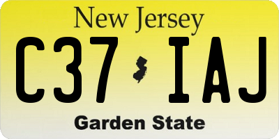 NJ license plate C37IAJ